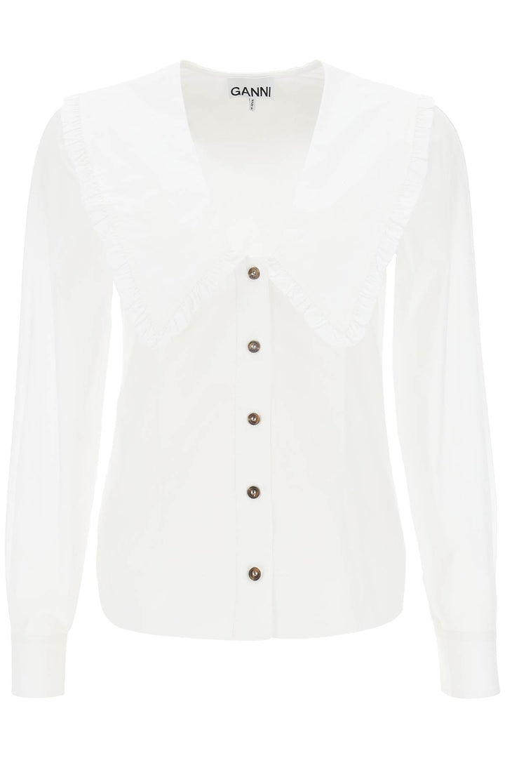 Maxi Collar Shirt - Ganni - Women