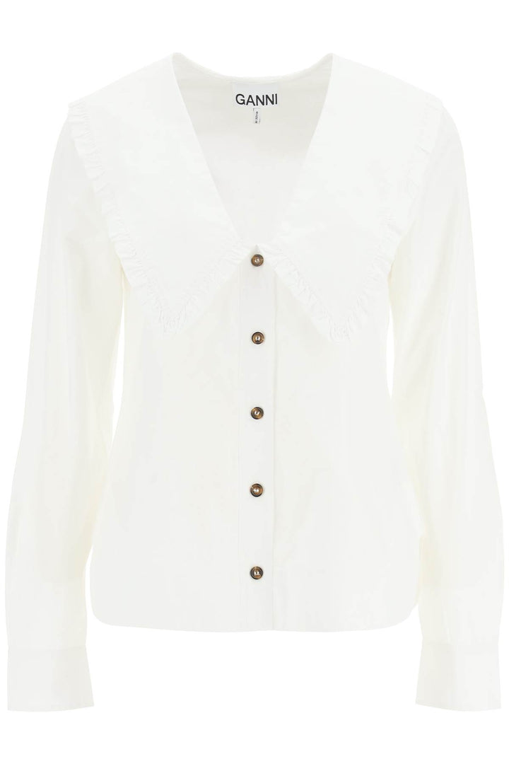 Shirt With Peter Pan Collar - Ganni - Women