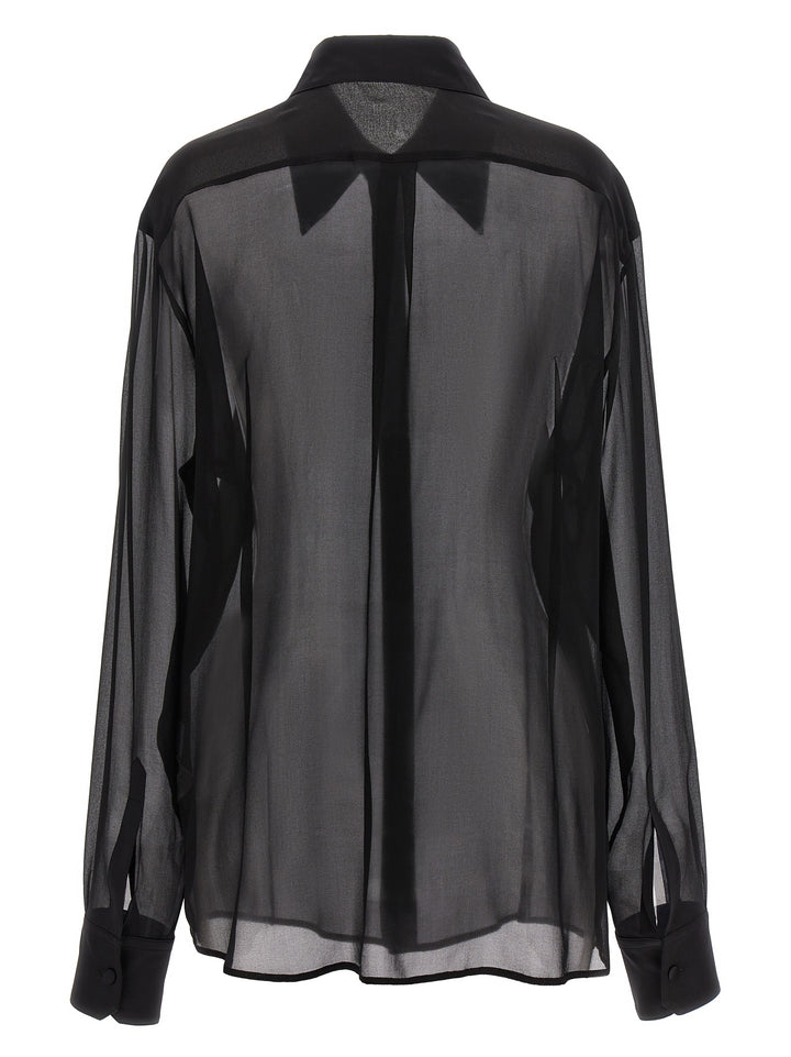 Chiffon Shirt Shirt, Blouse Black