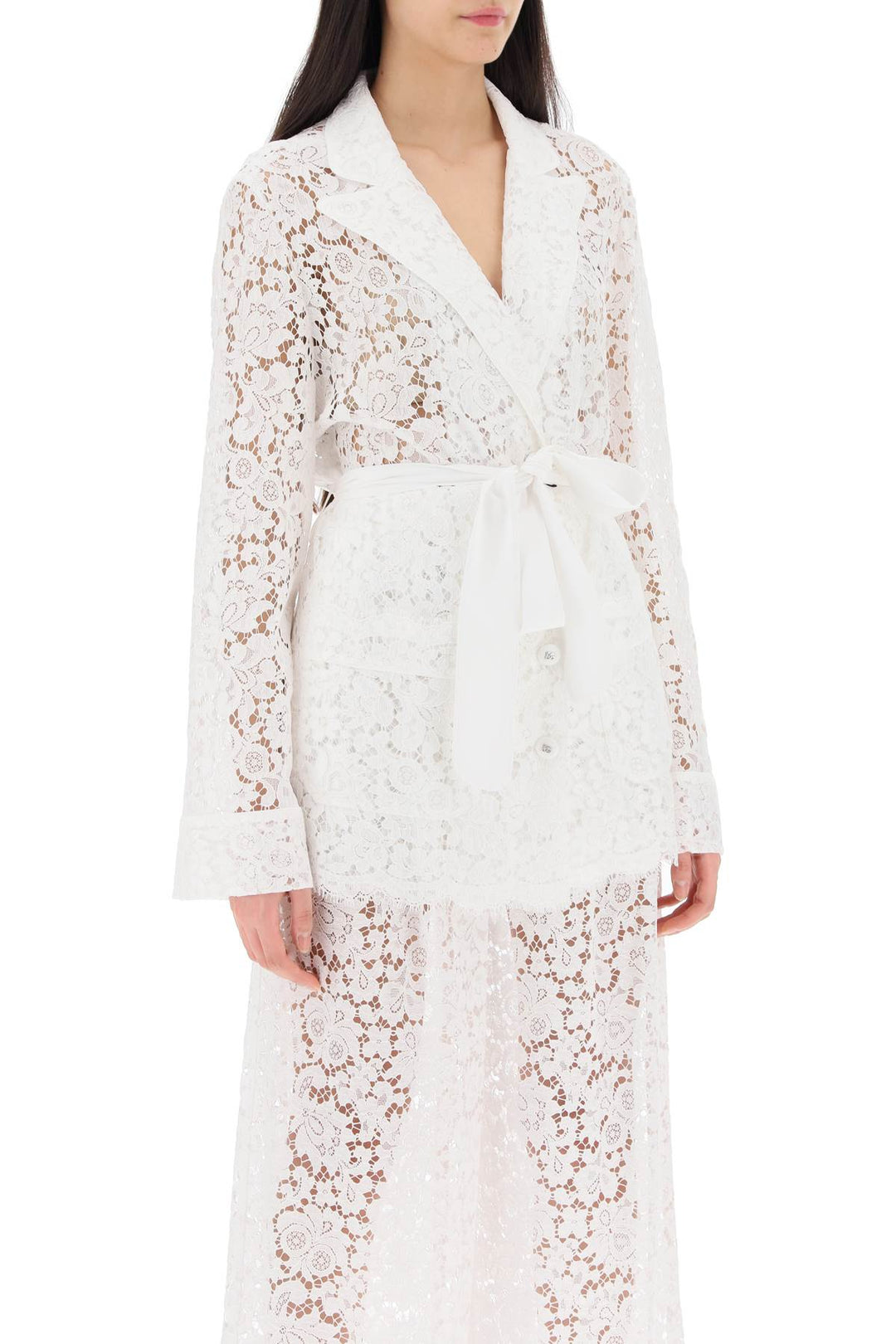 Pajama Shirt In Cordonnet Lace - Dolce & Gabbana - Women