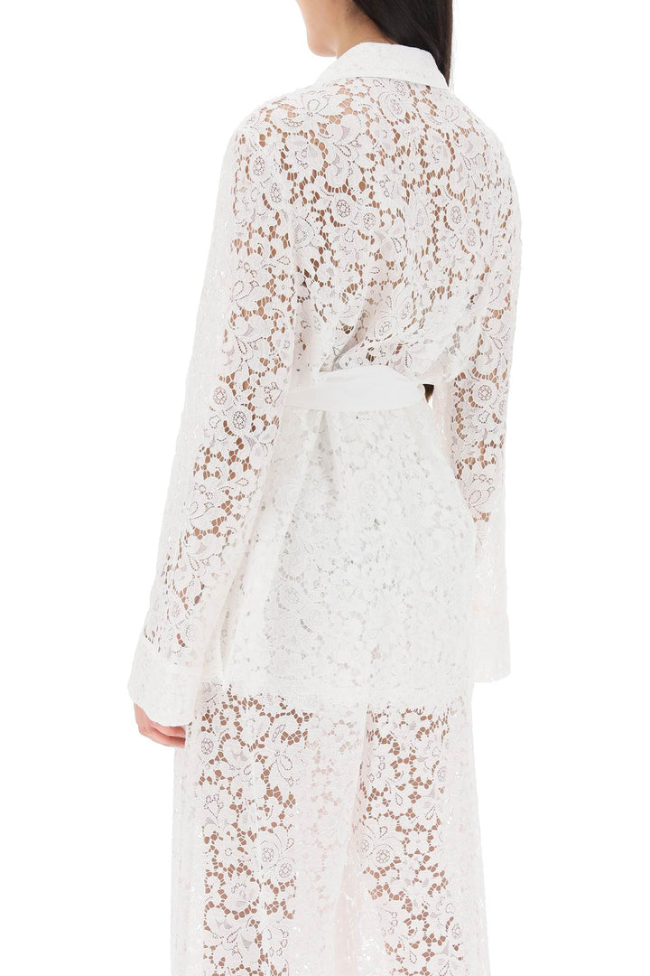 Pajama Shirt In Cordonnet Lace - Dolce & Gabbana - Women