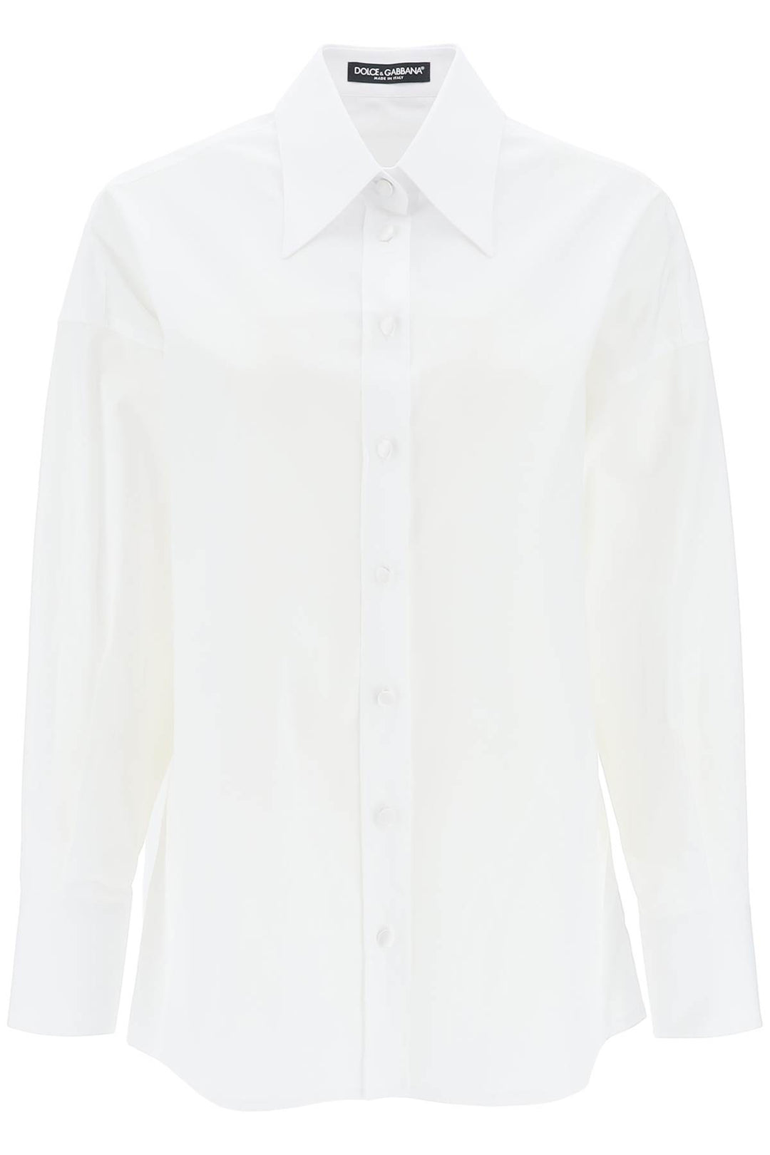 Maxi Shirt With Satin Buttons - Dolce & Gabbana - Women