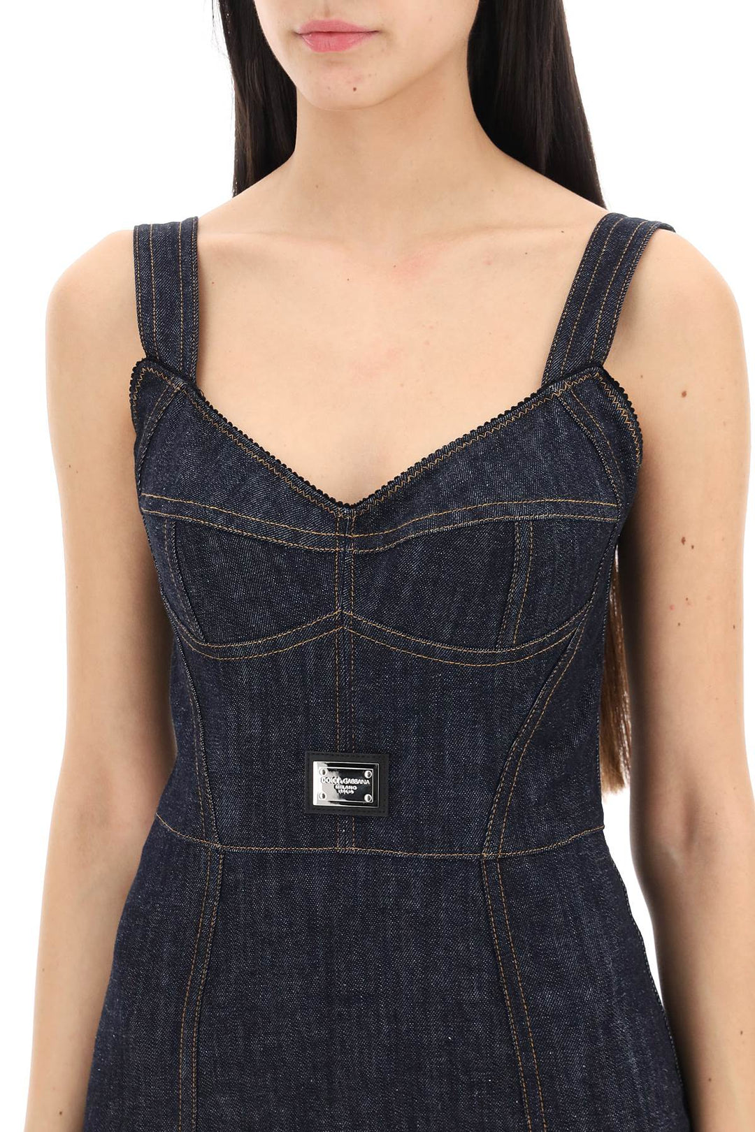 Denim Bustier Dress - Dolce & Gabbana - Women