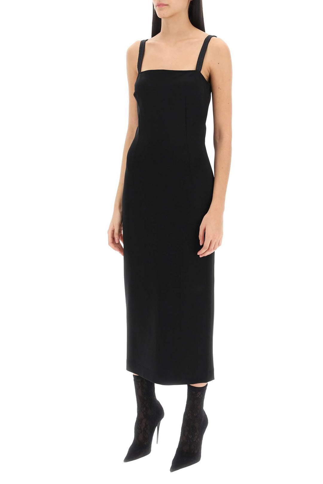 Midi Sheath Dress In Milano Stitch Jersey - Dolce & Gabbana - Women