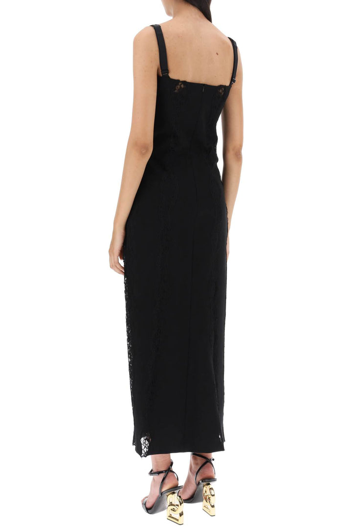 Jersey And Lace Maxi Dress - Dolce & Gabbana - Women