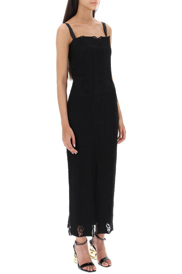 Jersey And Lace Maxi Dress - Dolce & Gabbana - Women