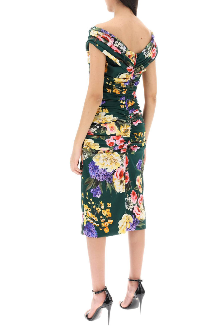 Rose Garden Draped Midi Dress - Dolce & Gabbana - Women