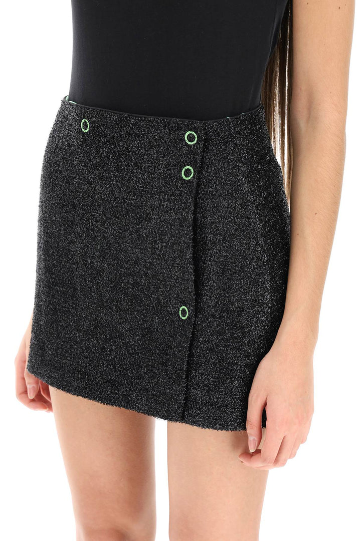 Mini Lamé Tweed Wrap Skirt - Ganni - Women