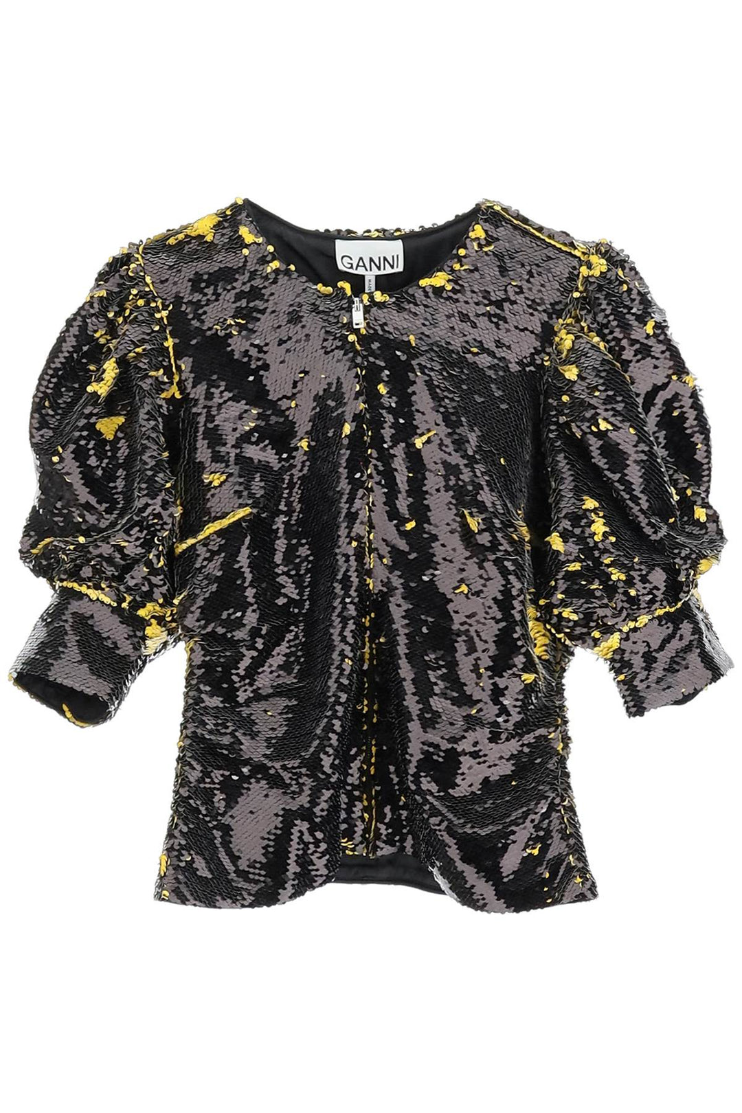 Two Tone Sequin Top - Ganni - Women