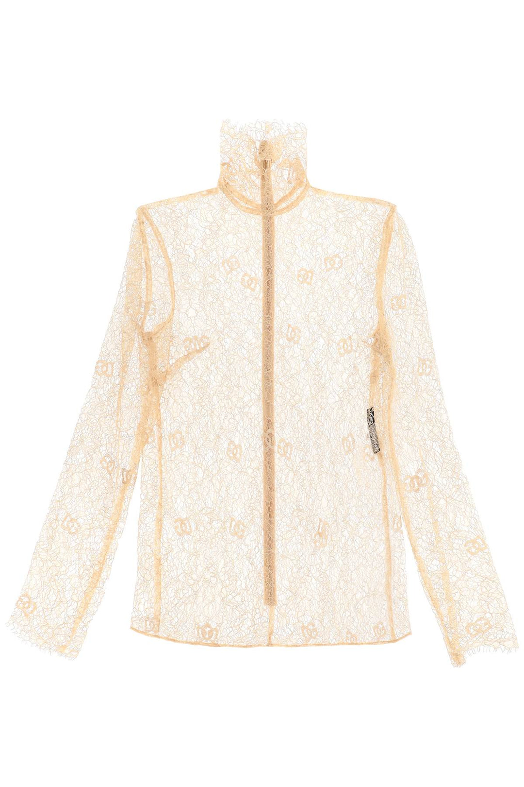 Blouse In Logoed Floral Lace - Dolce & Gabbana - Women