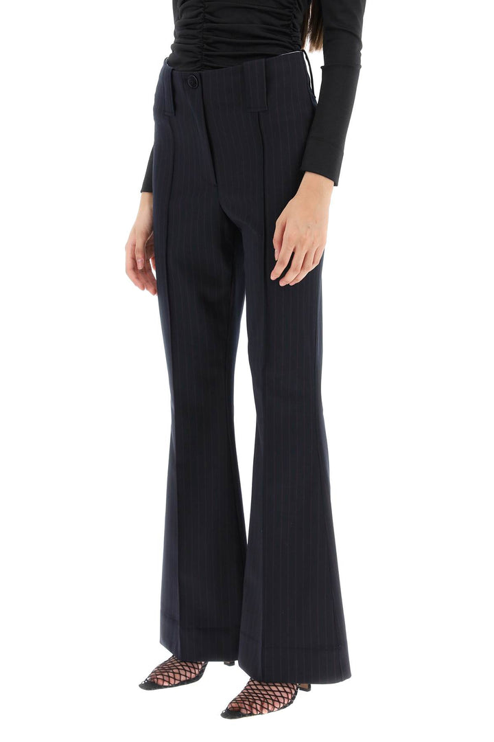 Stretch Pinstriped Pants - Ganni - Women