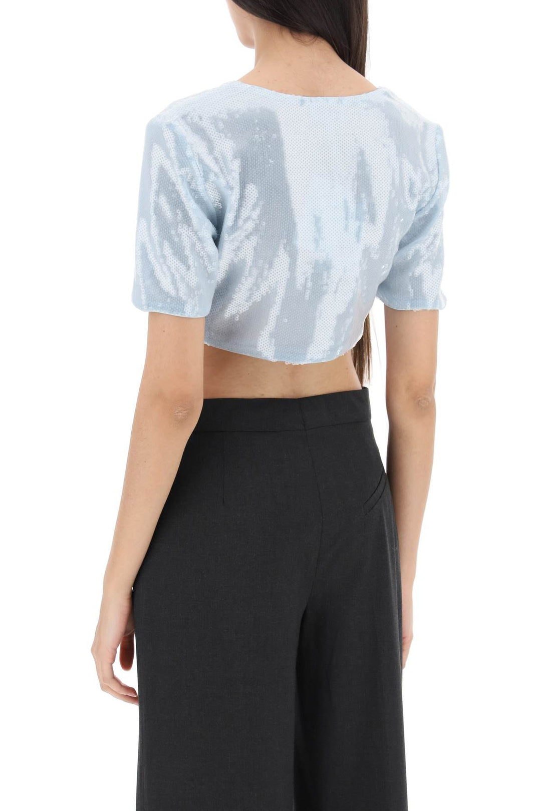 Sequin Cropped Top - Ganni - Women