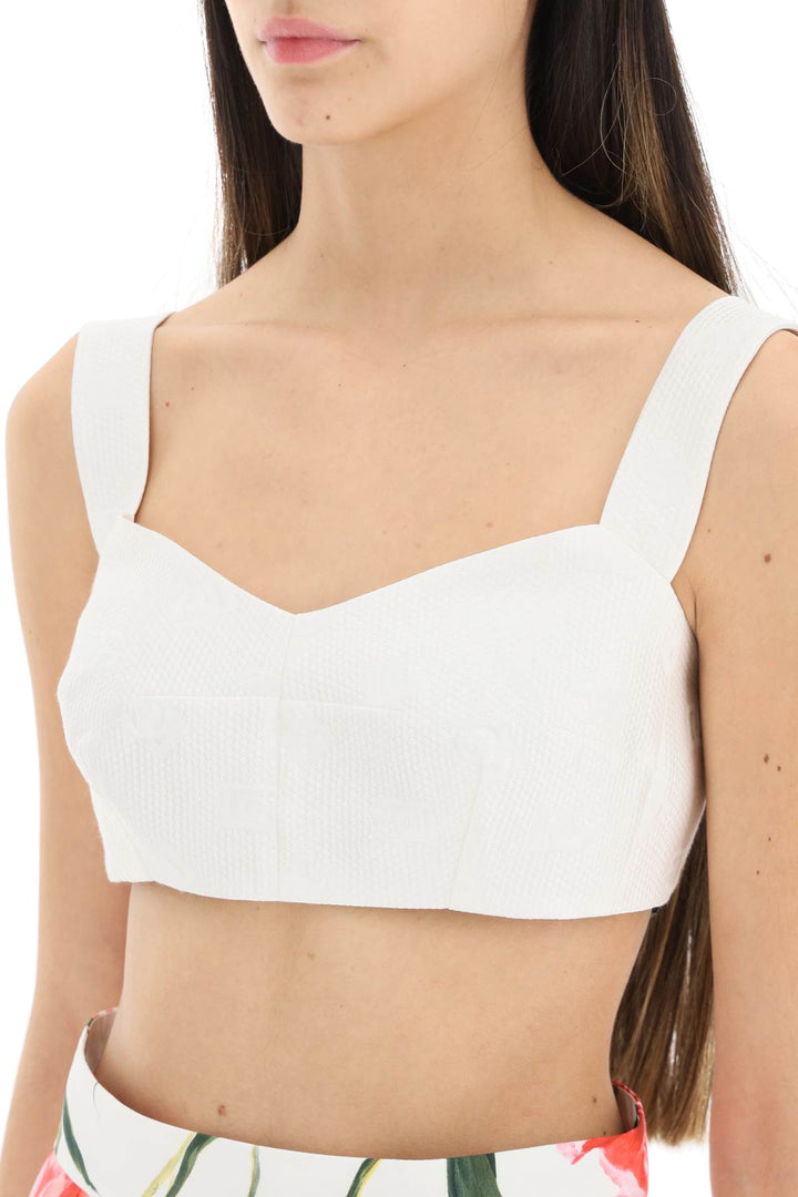 Monogram Bralette Top - Dolce & Gabbana - Women