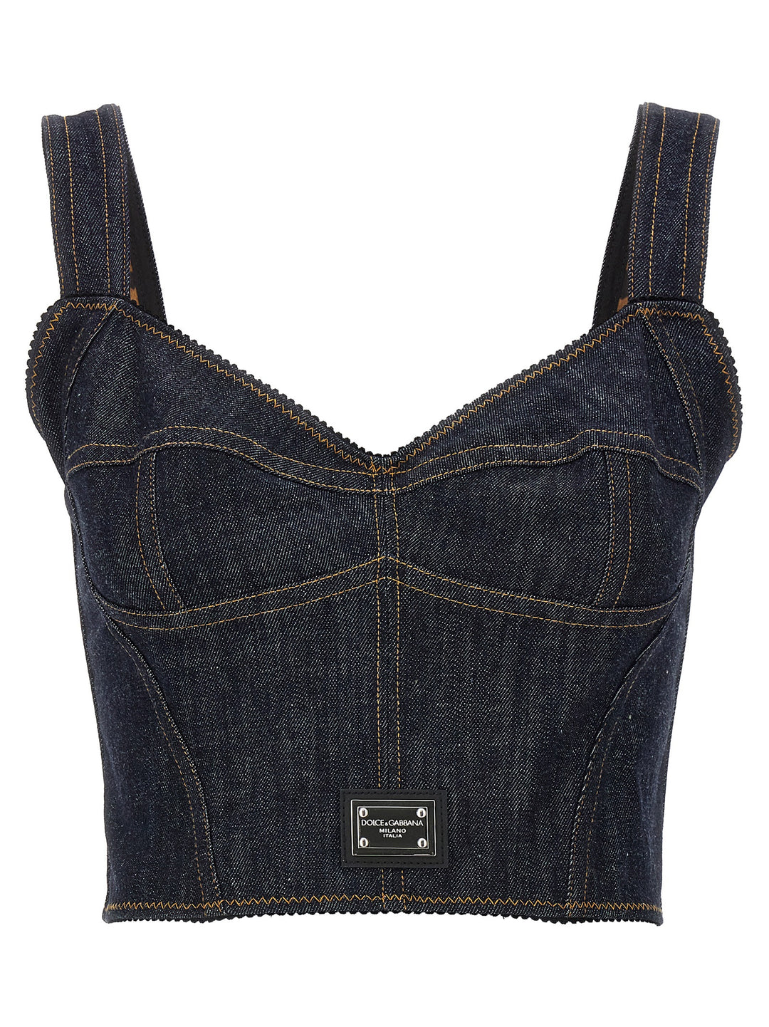 Denim Corset Top Tops Blue