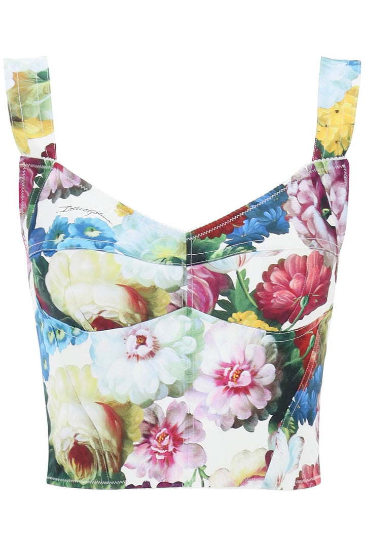 Nocturnal Flower Bustier Top - Dolce & Gabbana - Women