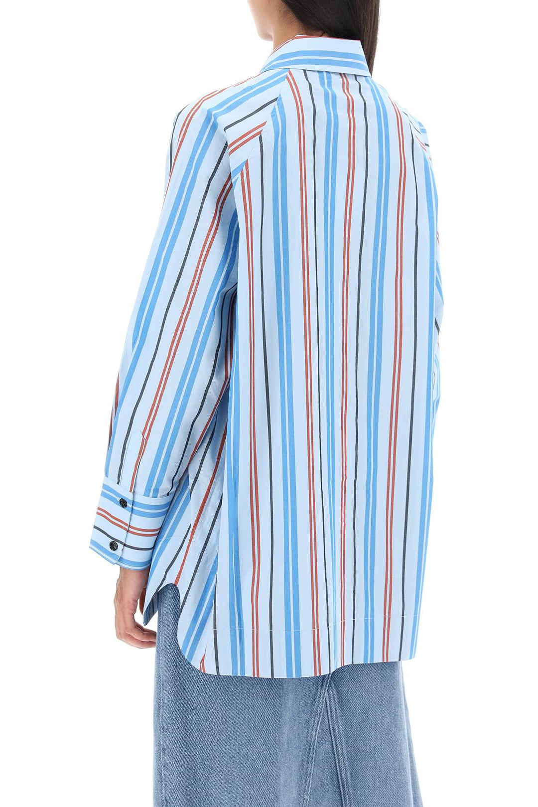 Oversized Striped Shirt - Ganni - Women