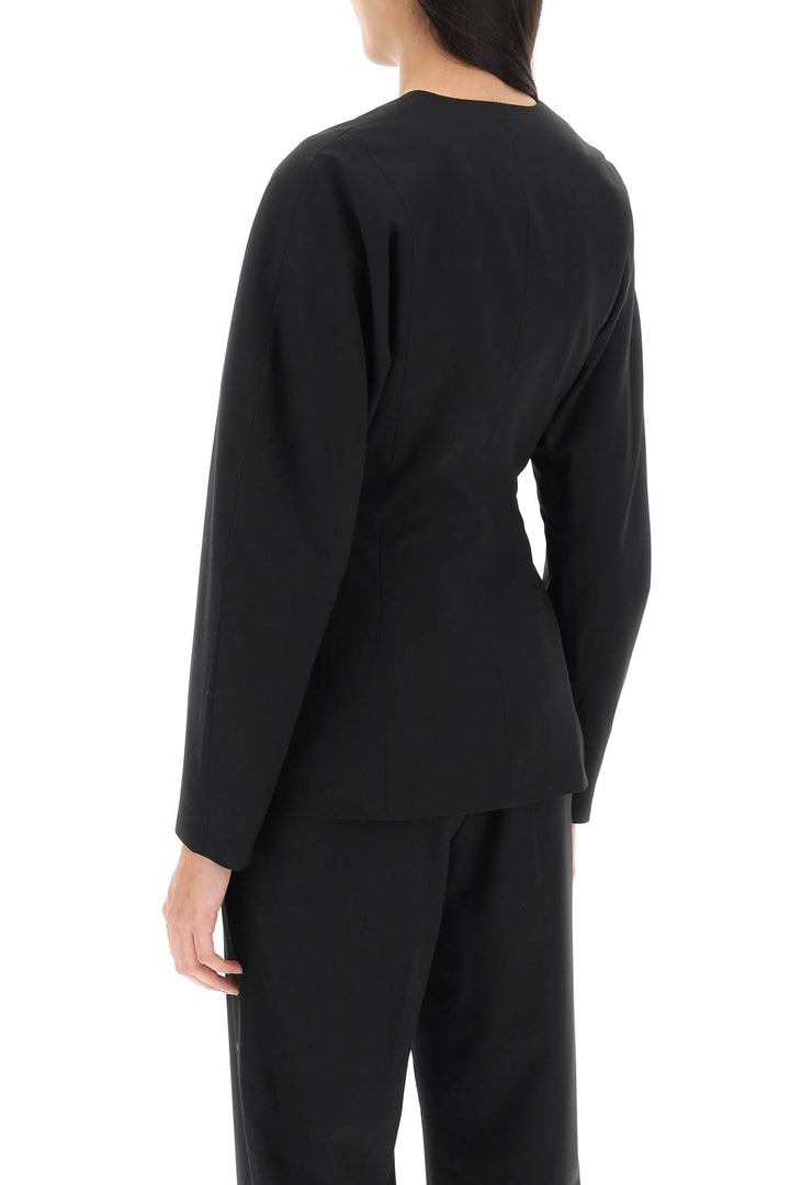 Shaped Jacket With Curved Sleeves - Ganni - Women