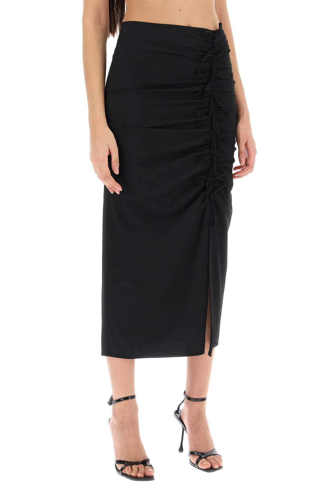 Midi Skirt With Ornamental Bows - Ganni - Women