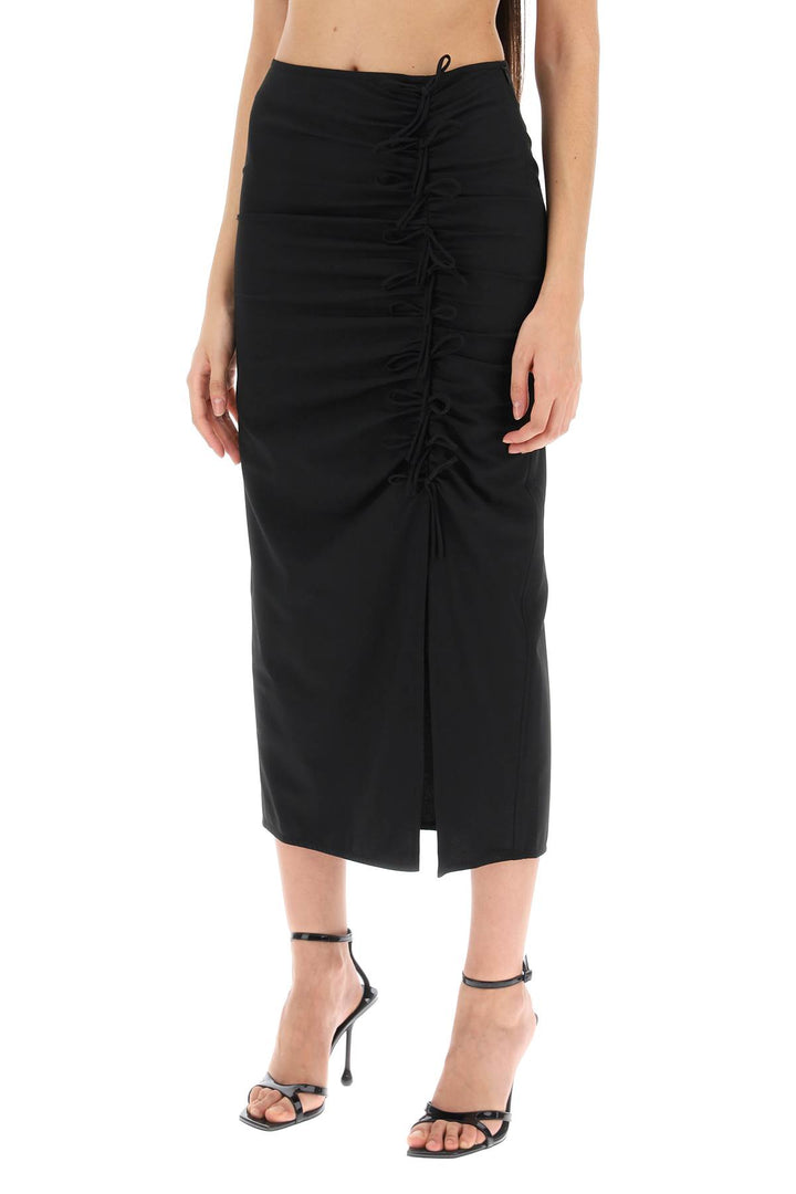 Midi Skirt With Ornamental Bows - Ganni - Women