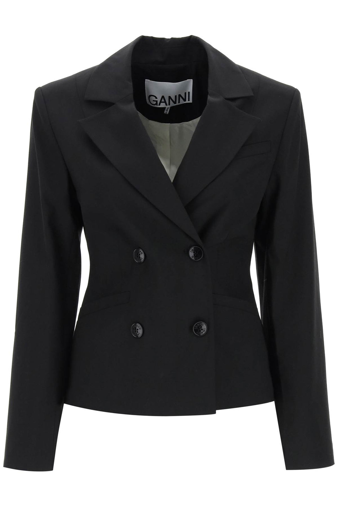 Shaped Double Breasted Jacket - Ganni - Women