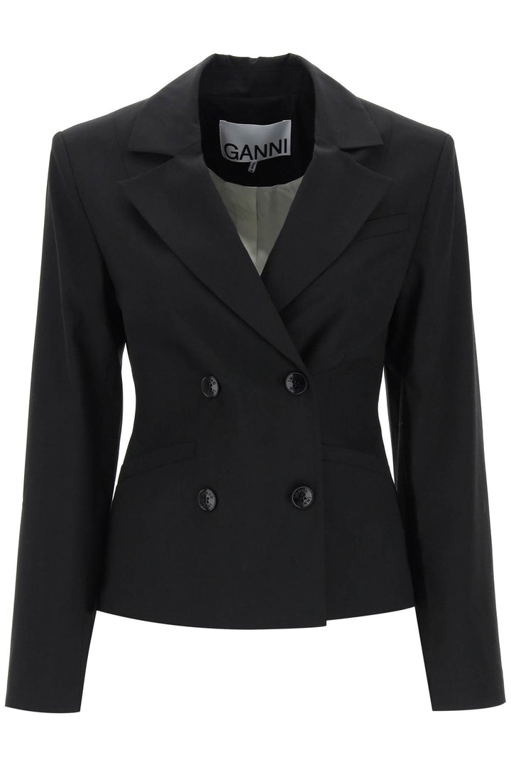 Shaped Double Breasted Jacket - Ganni - Women