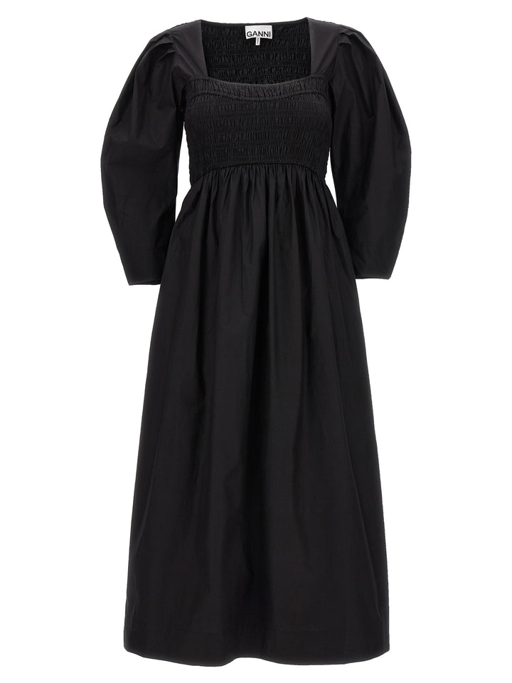 Smock Stitch Dress Dresses Black