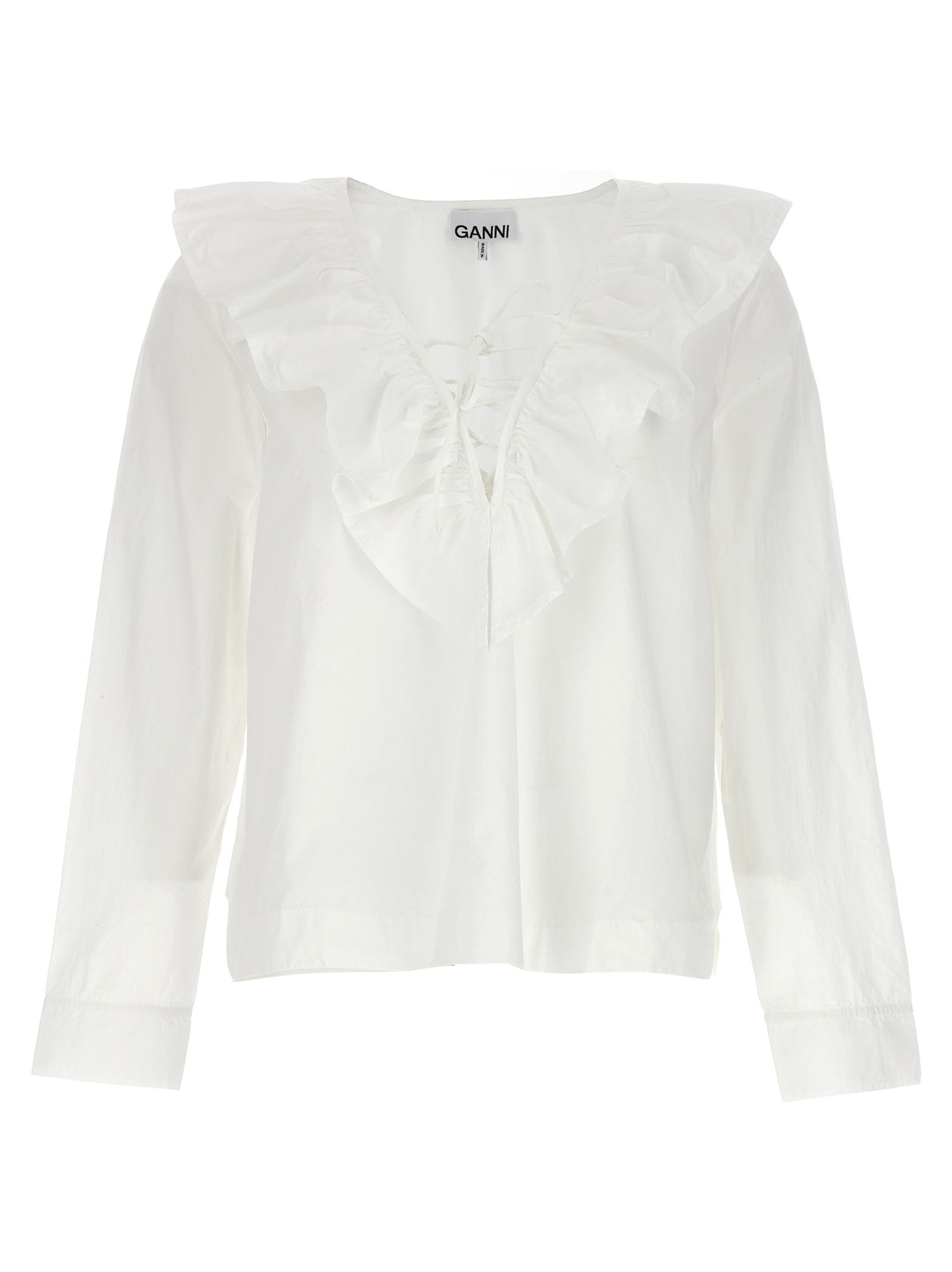 Ruffles Shirt Shirt, Blouse White