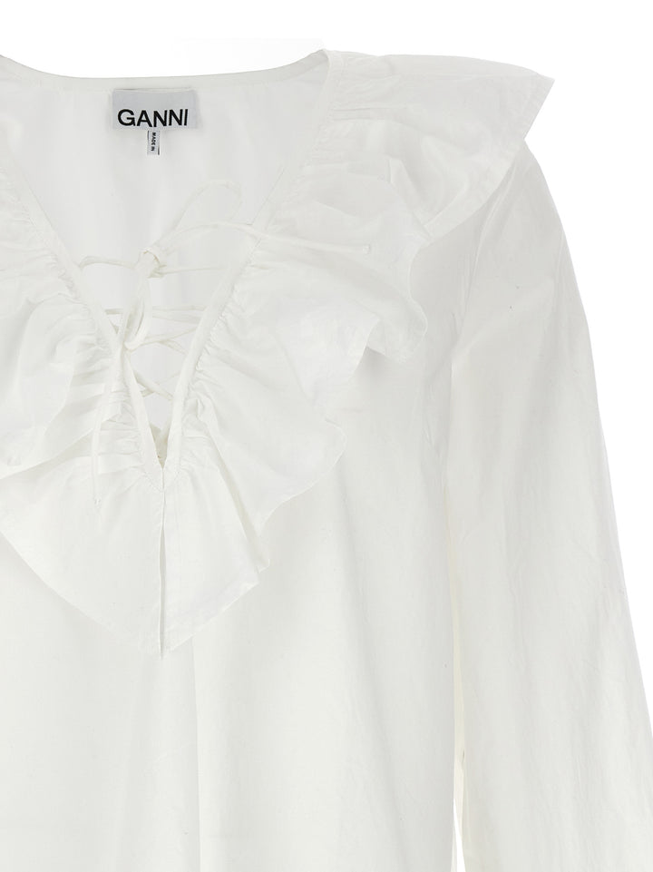 Ruffles Shirt Shirt, Blouse White