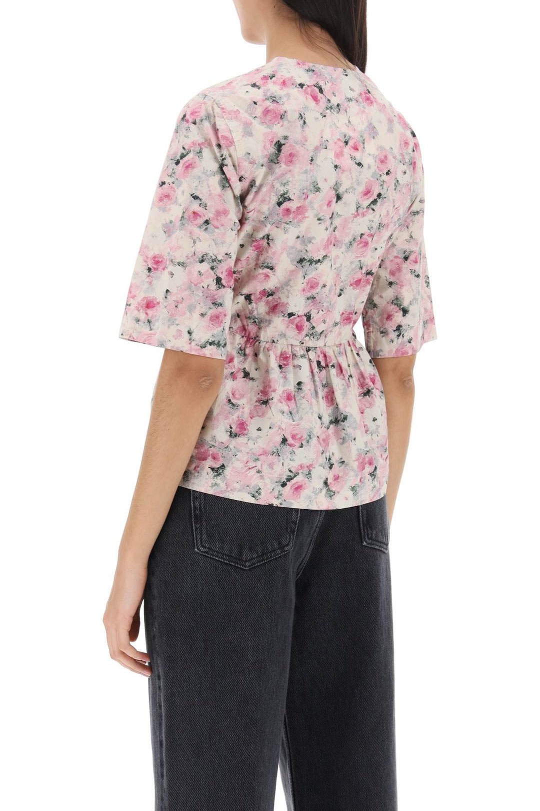 Floral Peplum Blouse - Ganni - Women