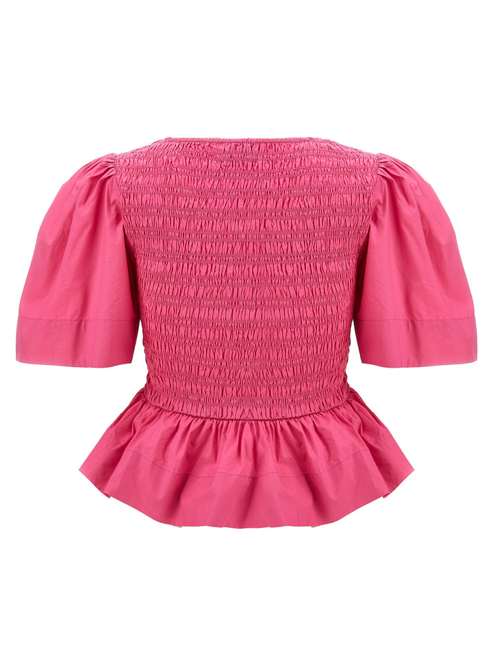 Smock Stitch Top Tops Fuchsia