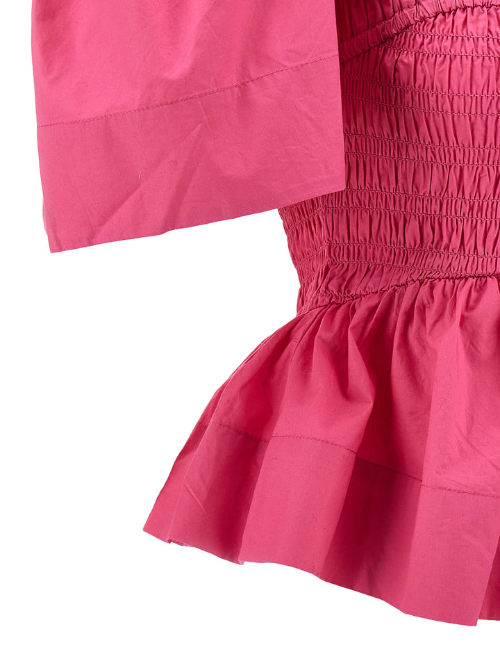 Smock Stitch Top Tops Fuchsia