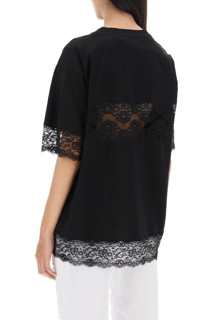 T Shirt With Lace Inserts - Dolce & Gabbana - Women