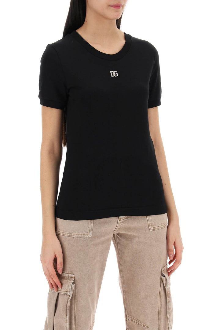 T Shirt Logo Dg Crystal - Dolce & Gabbana - Women