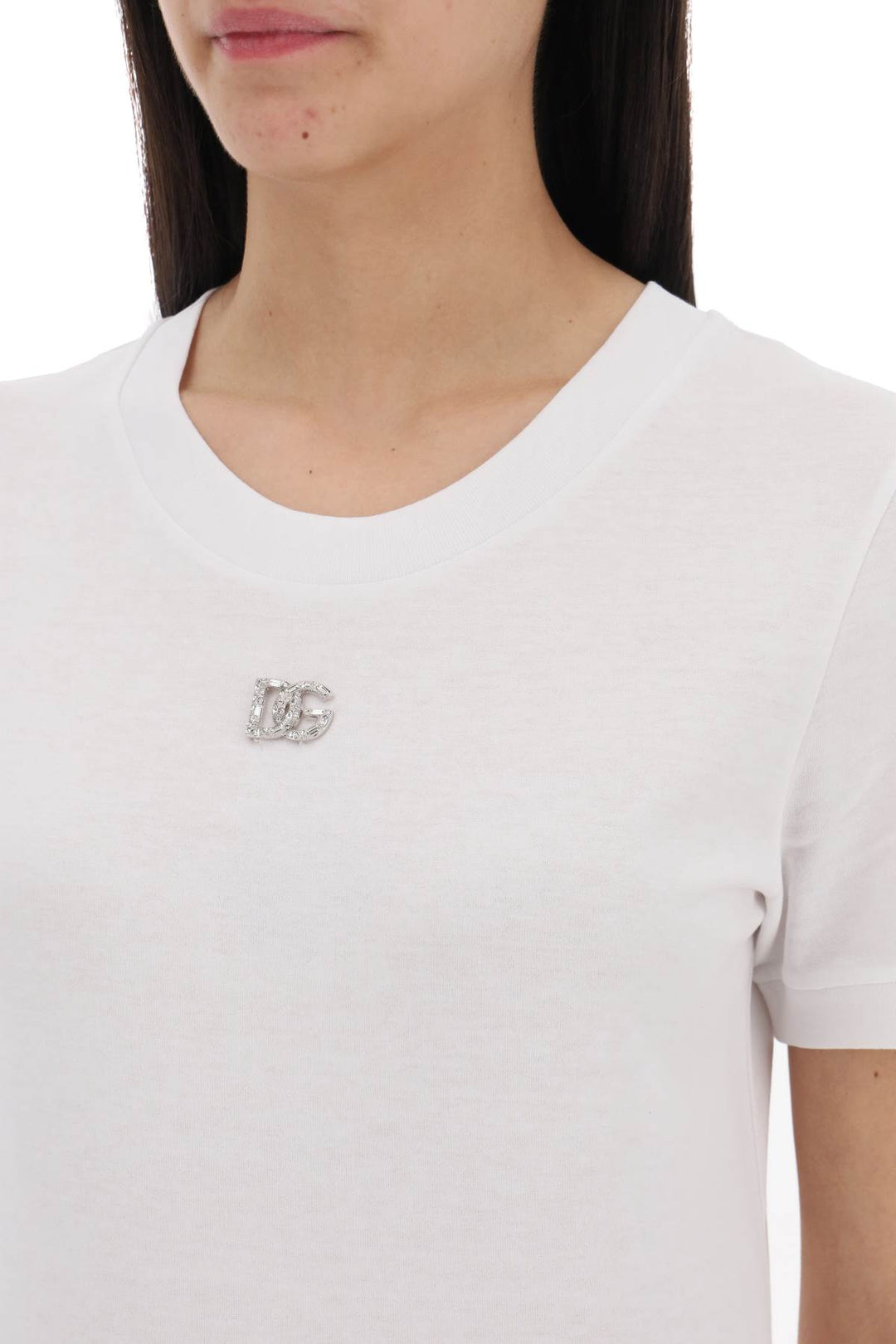 T Shirt Logo Dg Crystal - Dolce & Gabbana - Women