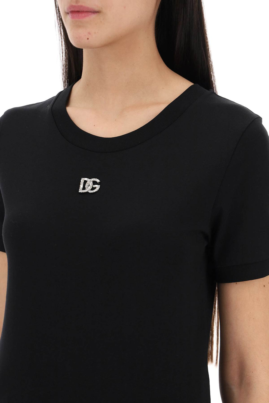 T Shirt Logo Dg Crystal - Dolce & Gabbana - Women