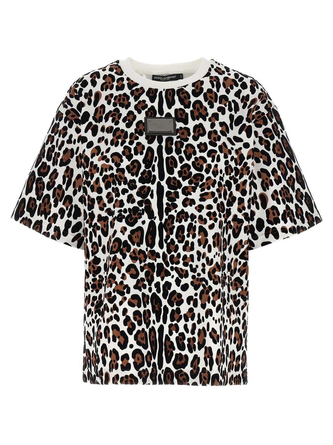 Animal Print Logo Plaque T-Shirt Multicolor