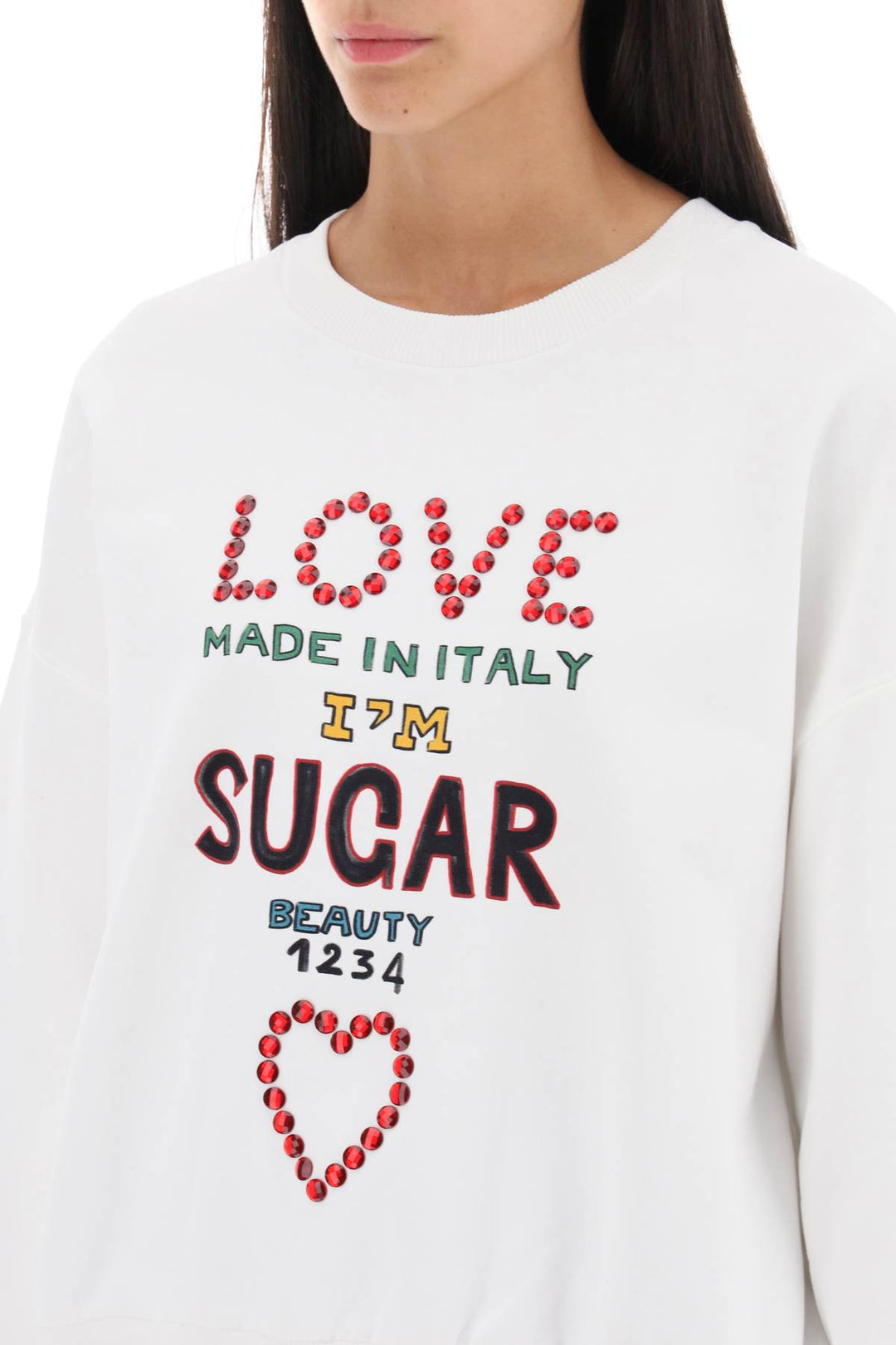 Lettering Print Oversized Sweatshirt - Dolce & Gabbana - Women