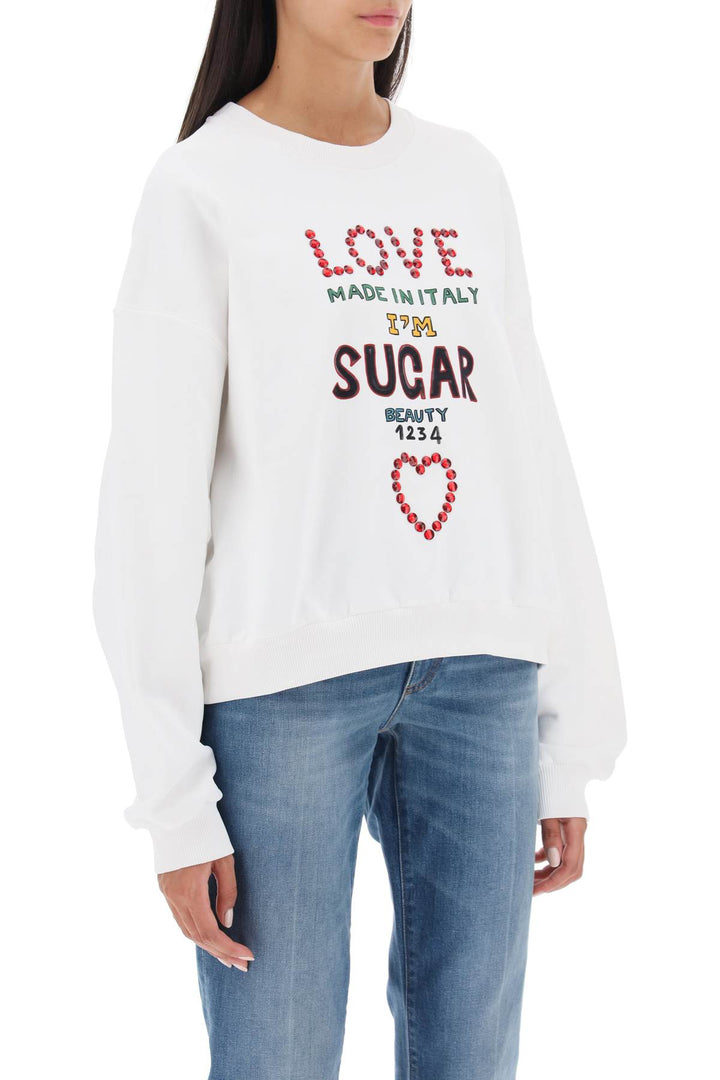 Lettering Print Oversized Sweatshirt - Dolce & Gabbana - Women