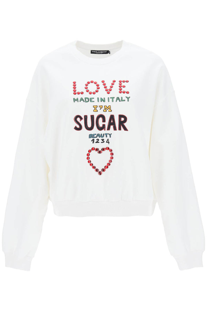 Lettering Print Oversized Sweatshirt - Dolce & Gabbana - Women