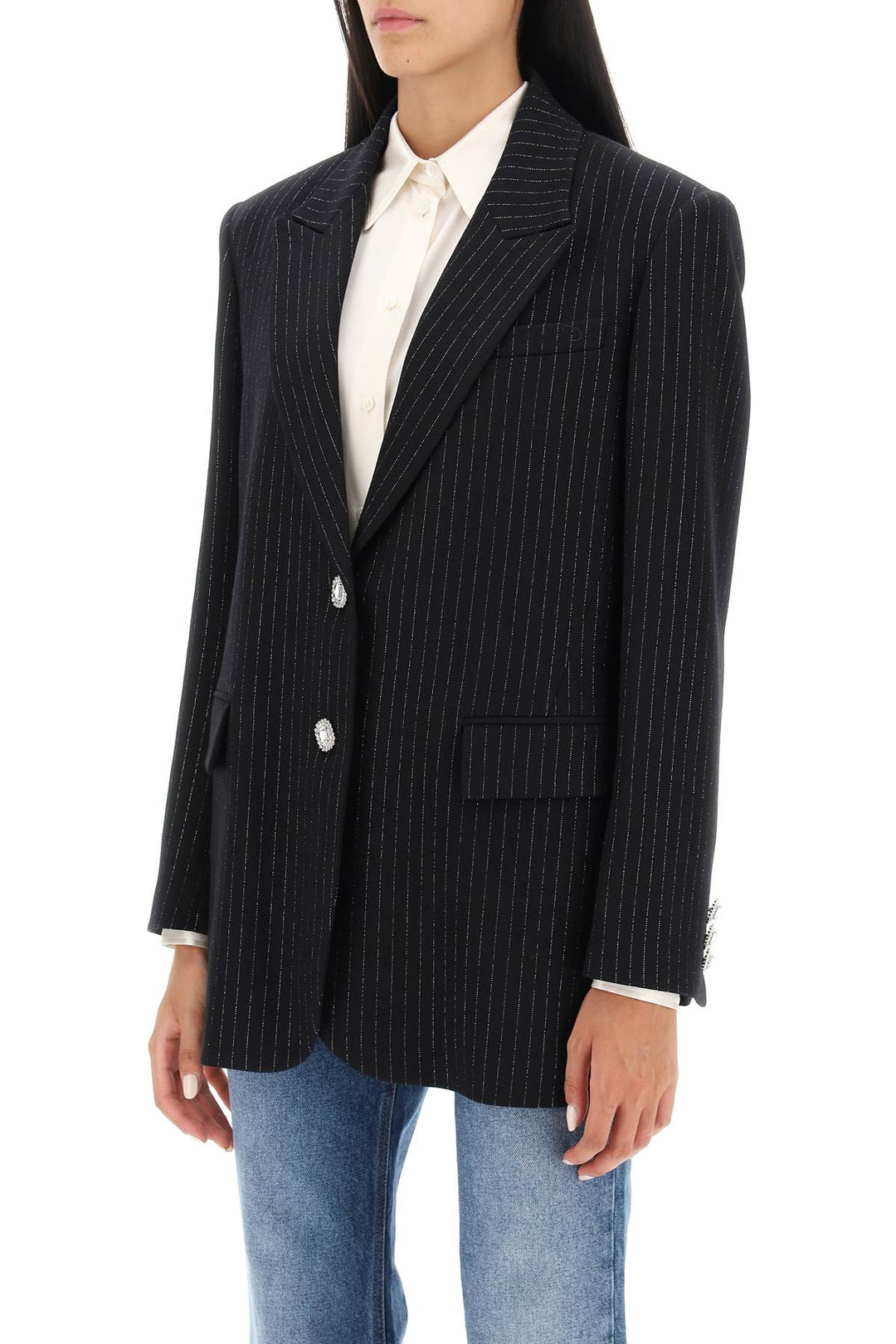 Lurex Pinstriped Jacket - Alessandra Rich - Women