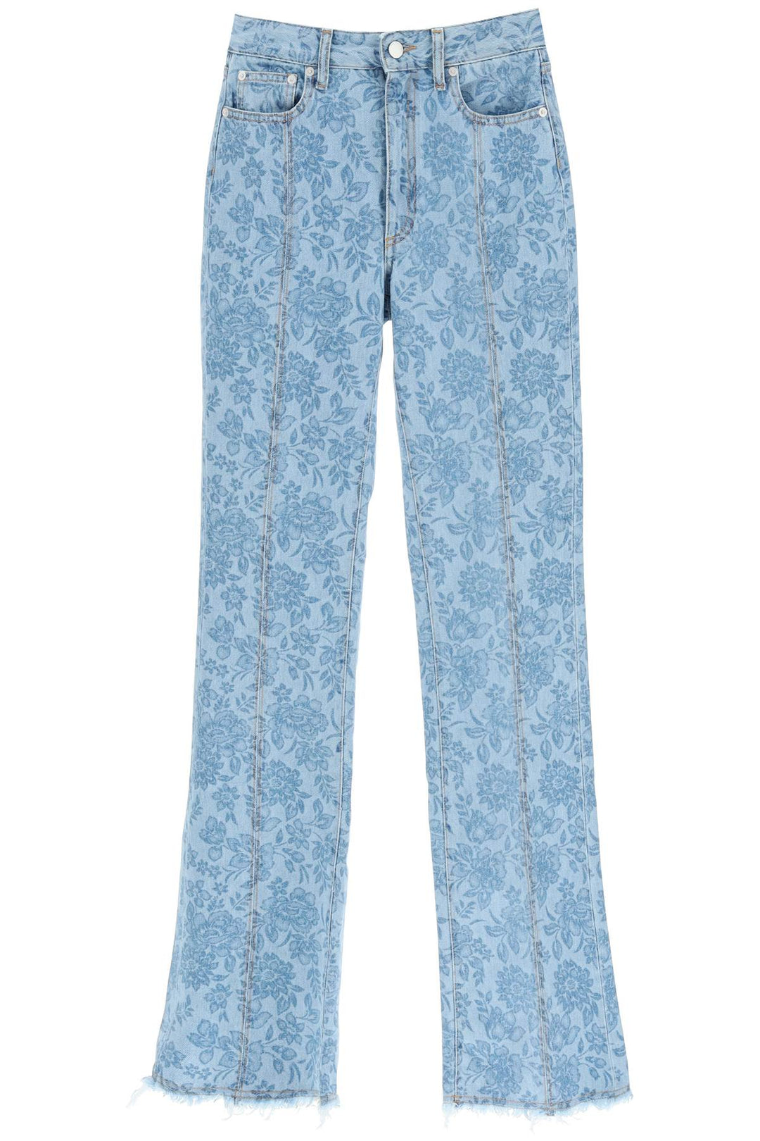 Flower Print Flared Jeans - Alessandra Rich - Women