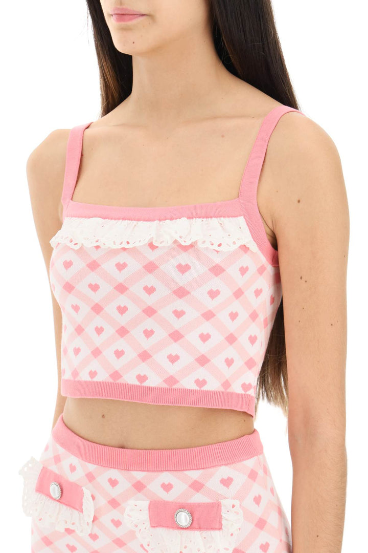 Checked Cropped Top - Alessandra Rich - Women