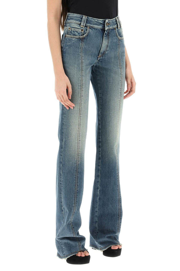 Flared Jeans With Crystal Rose - Alessandra Rich - Women