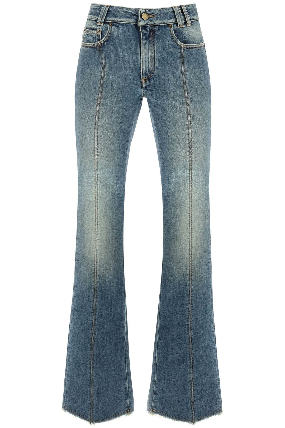 Flared Jeans With Crystal Rose - Alessandra Rich - Women