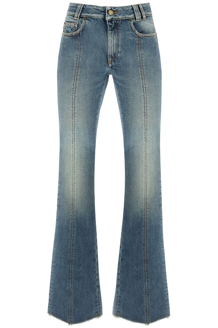 Flared Jeans With Crystal Rose - Alessandra Rich - Women