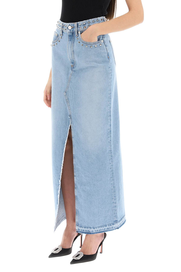 Long Denim Skirt With Studs - Alessandra Rich - Women