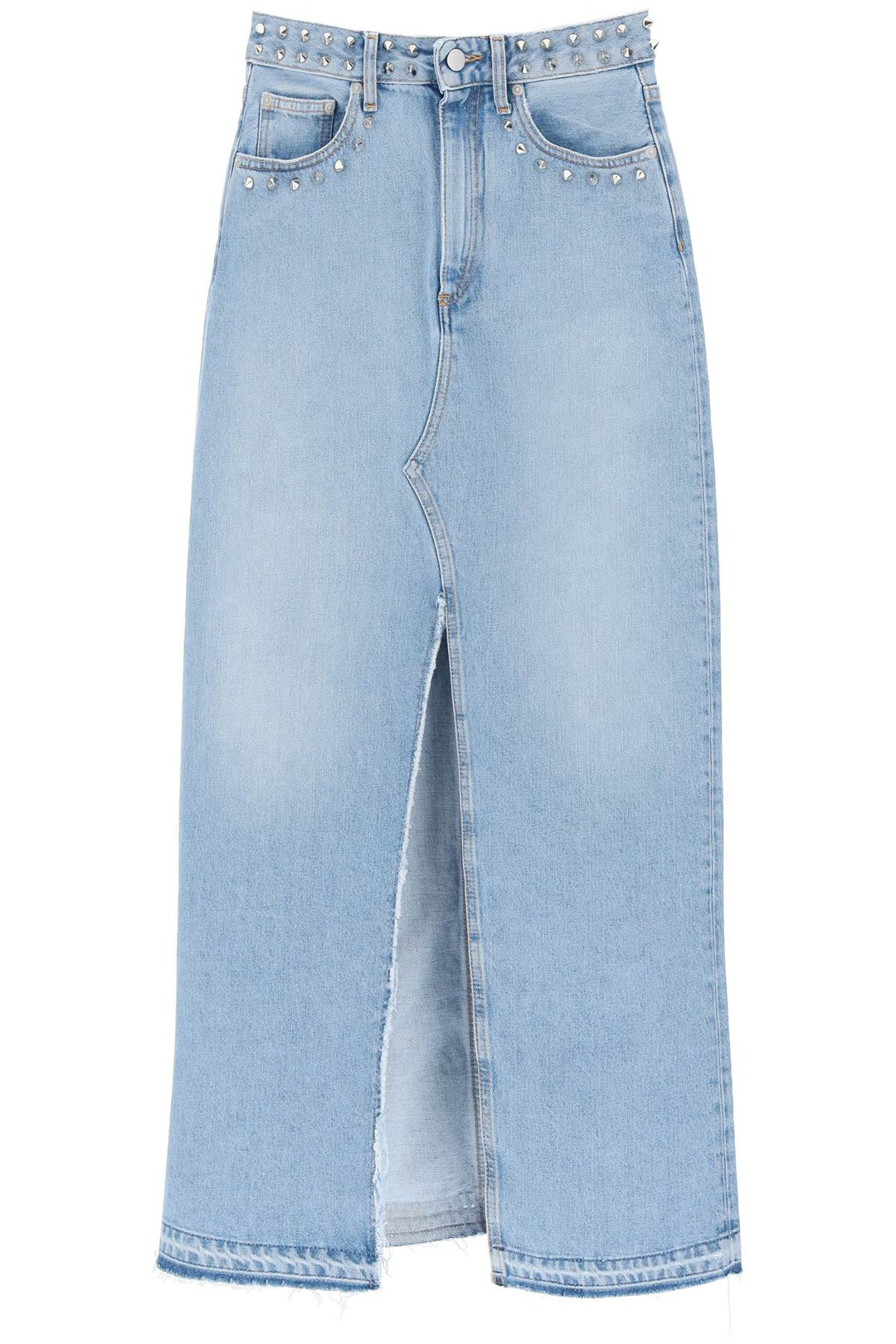 Long Denim Skirt With Studs - Alessandra Rich - Women