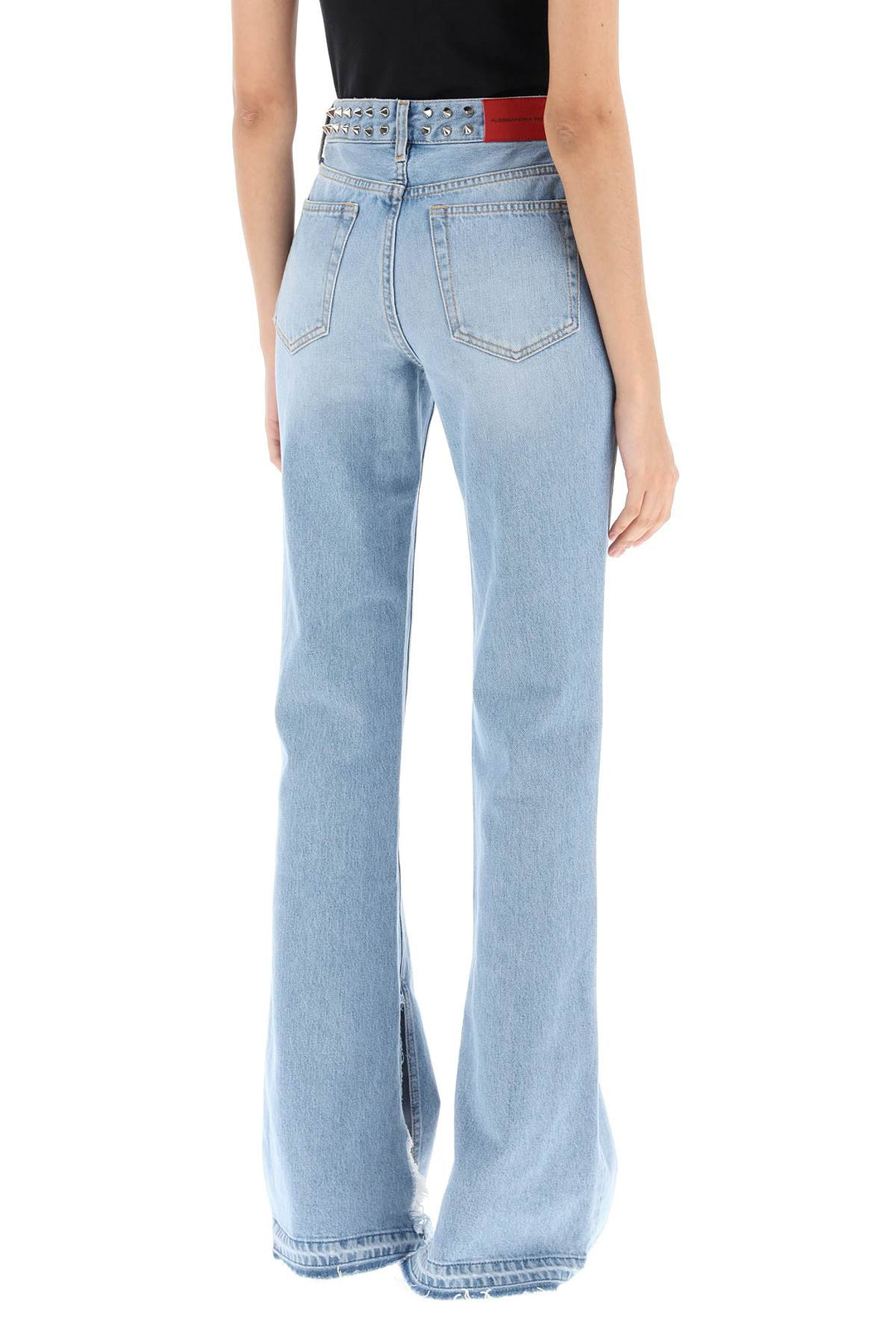 Flared Jeans With Studs - Alessandra Rich - Women