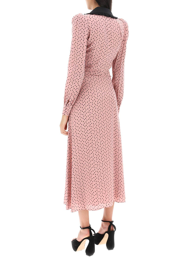 Midi Dress With Contrasting Collar - Alessandra Rich - Women