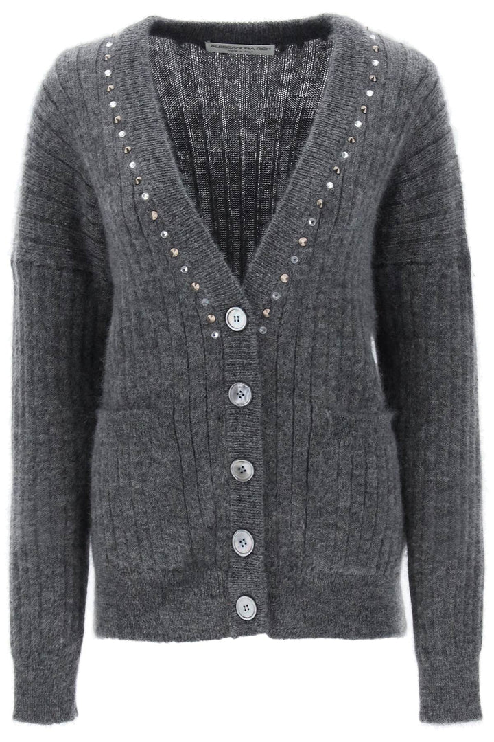 Cardigan With Studs And Crystals - Alessandra Rich - Women